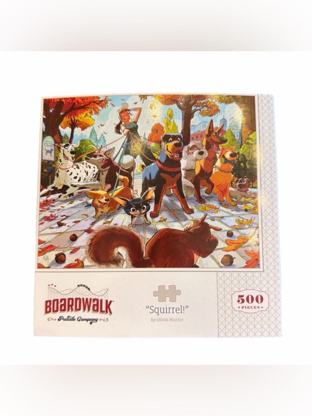 Squirrel! Dog-Themed Puzzle — Autumn Colors (Multicolor)
